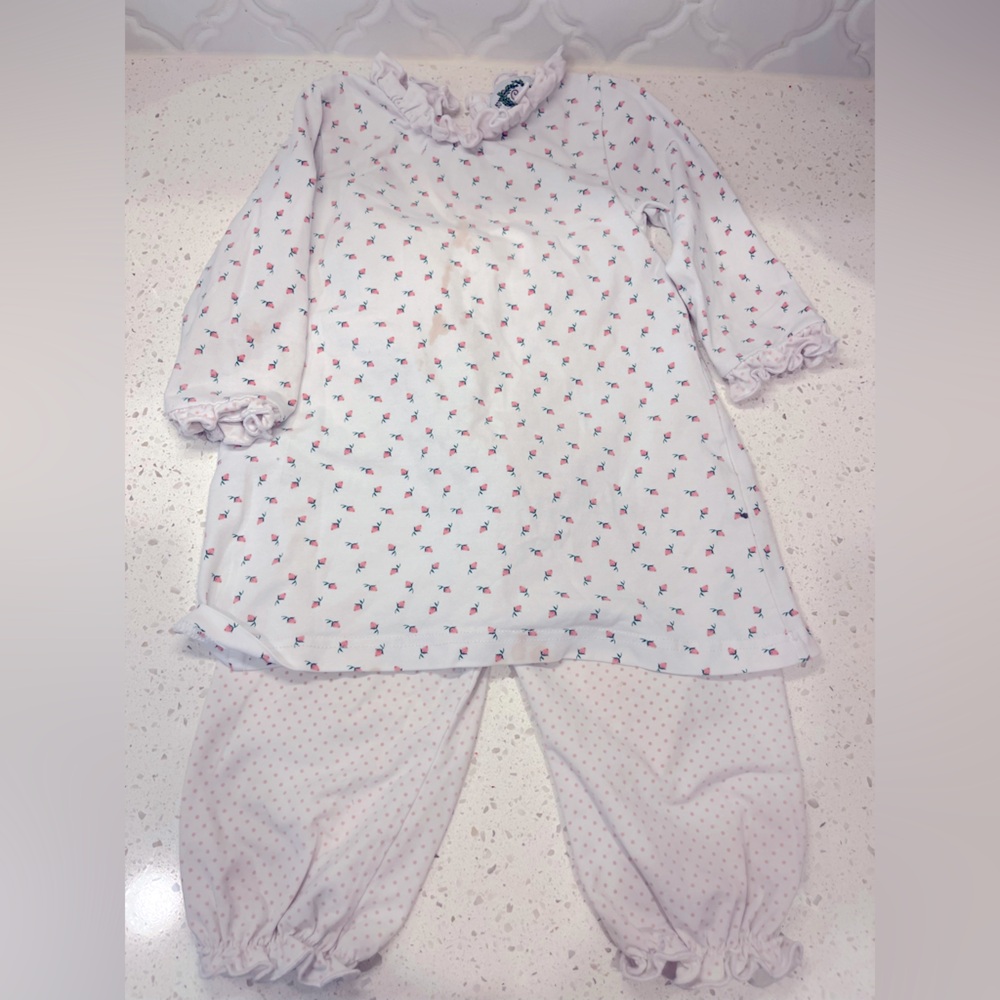 Pink and White Floral Legging Set
